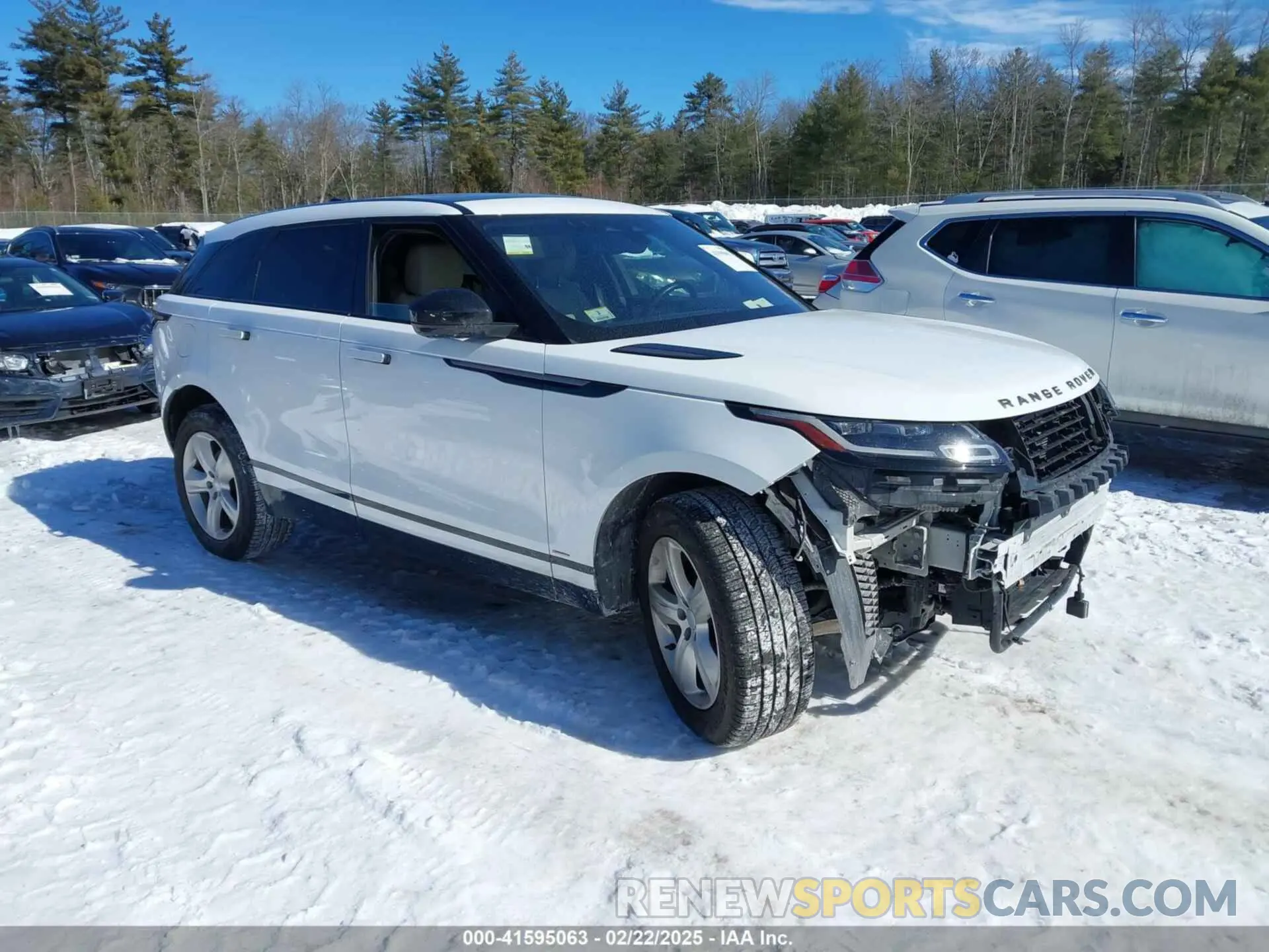 1 Фотография поврежденного автомобиля SALYT2EX7MA313339 LAND ROVER RANGE ROVER VELAR 2021
