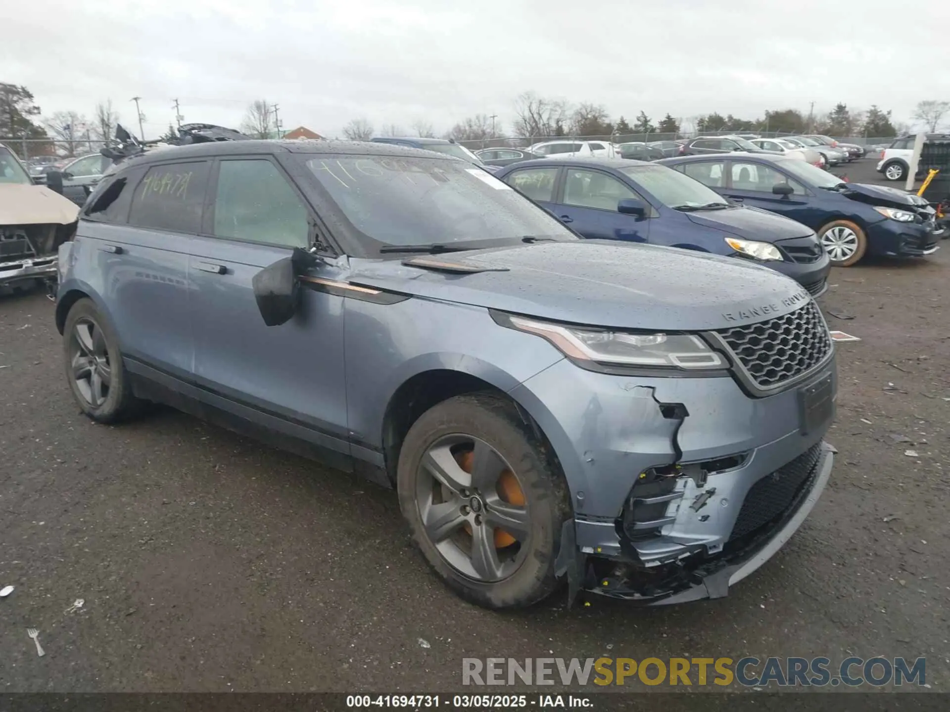 1 Photograph of a damaged car SALYT2EX7MA313759 LAND ROVER RANGE ROVER VELAR 2021