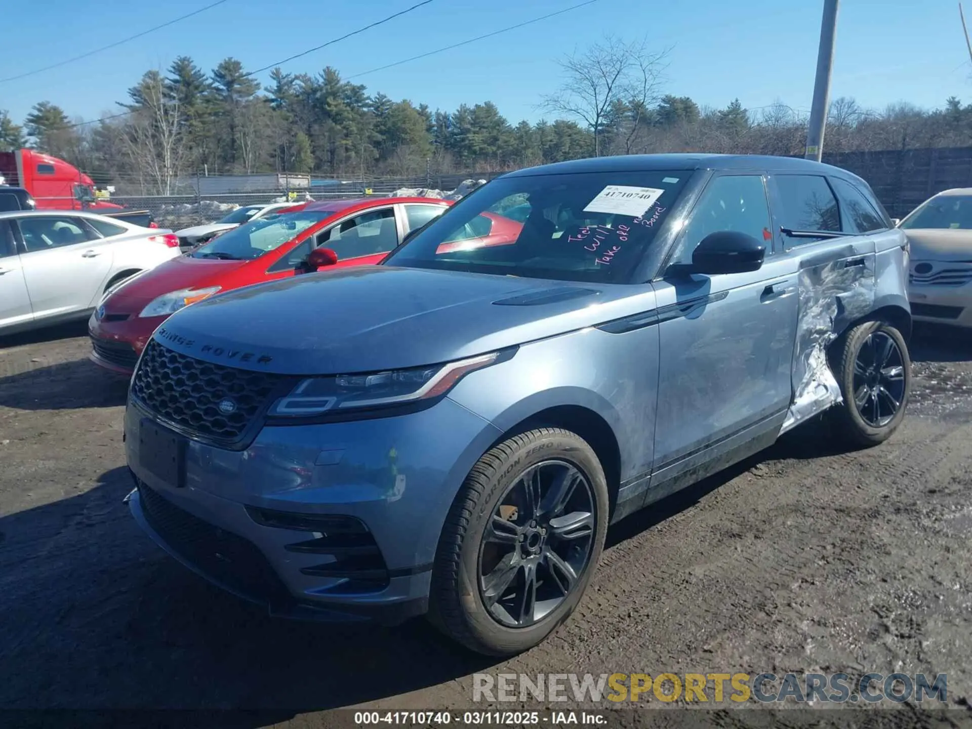 2 Фотография поврежденного автомобиля SALYT2EX2PA356975 LAND ROVER RANGE ROVER VELAR 2023