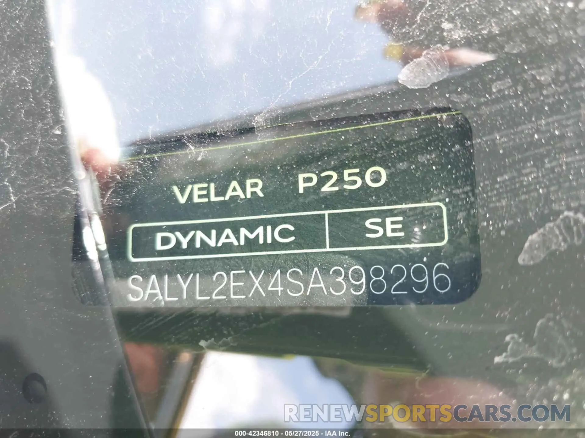 9 Фотография поврежденного автомобиля SALYL2EX4SA398296 LAND ROVER RANGE ROVER VELAR 2025