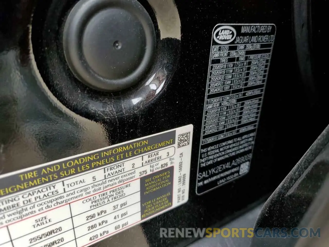13 Photograph of a damaged car SALYK2EX4LA269009 LAND ROVER RANGEROVER 2020
