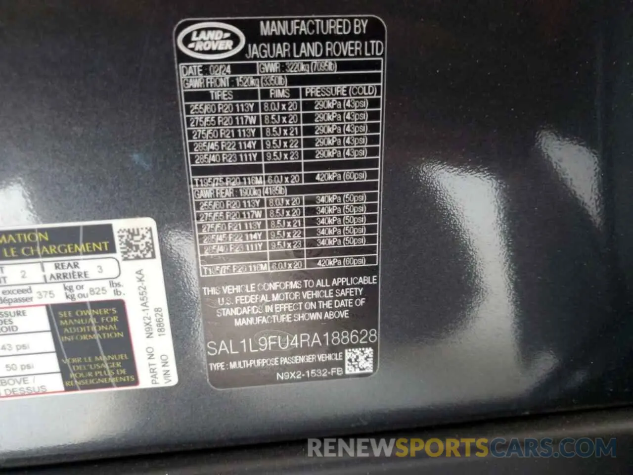 15 Фотография поврежденного автомобиля SAL1L9FU4RA188628 LAND ROVER RANGEROVER 2024