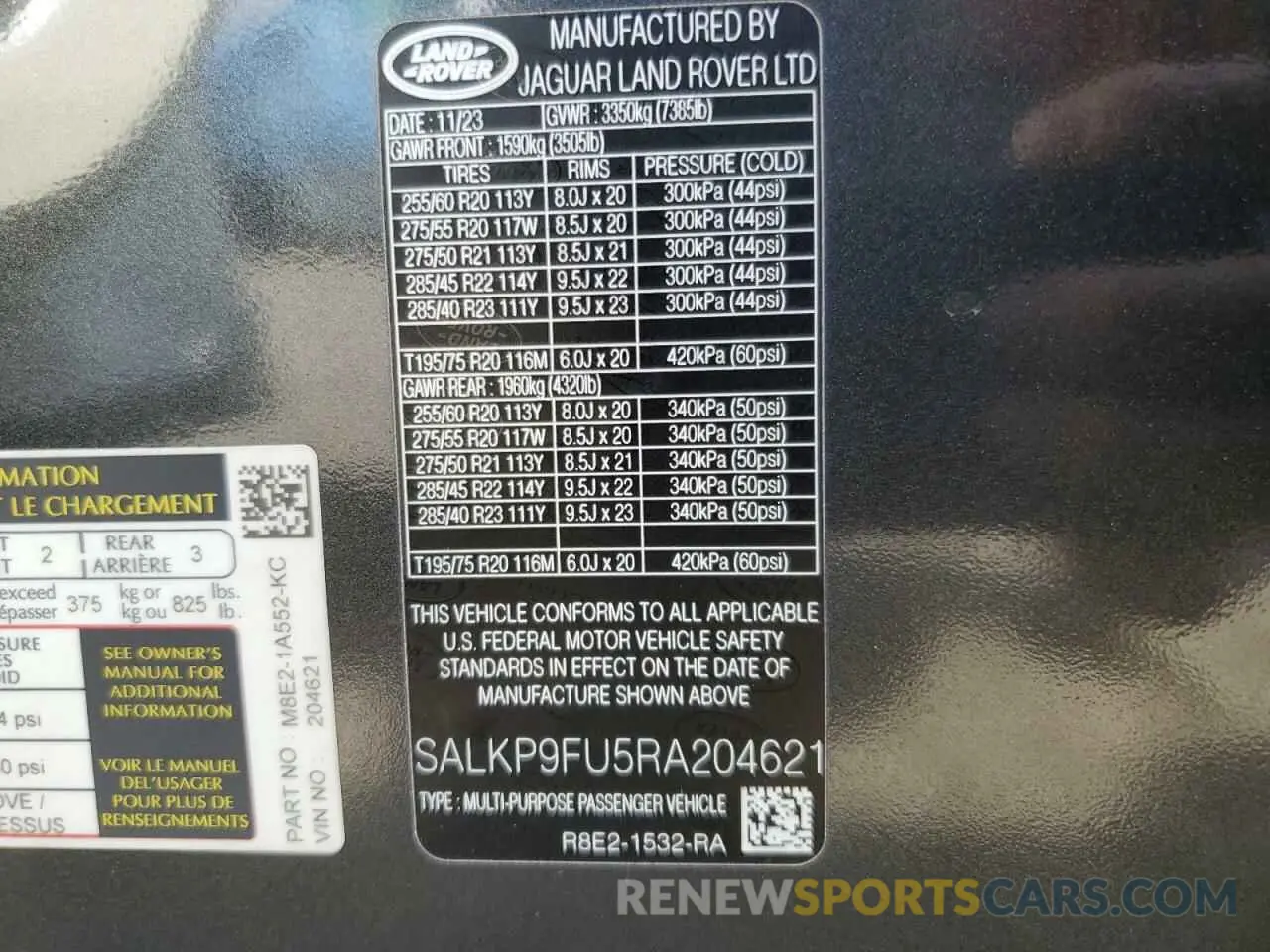 13 Фотография поврежденного автомобиля SALKP9FU5RA204621 LAND ROVER RANGEROVER 2024