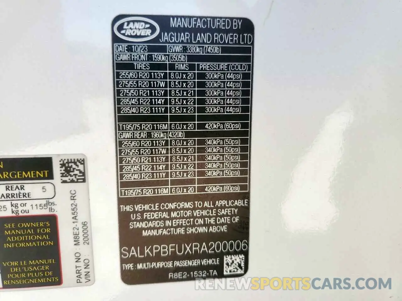 13 Photograph of a damaged car SALKPBFUXRA200006 LAND ROVER RANGEROVER 2024