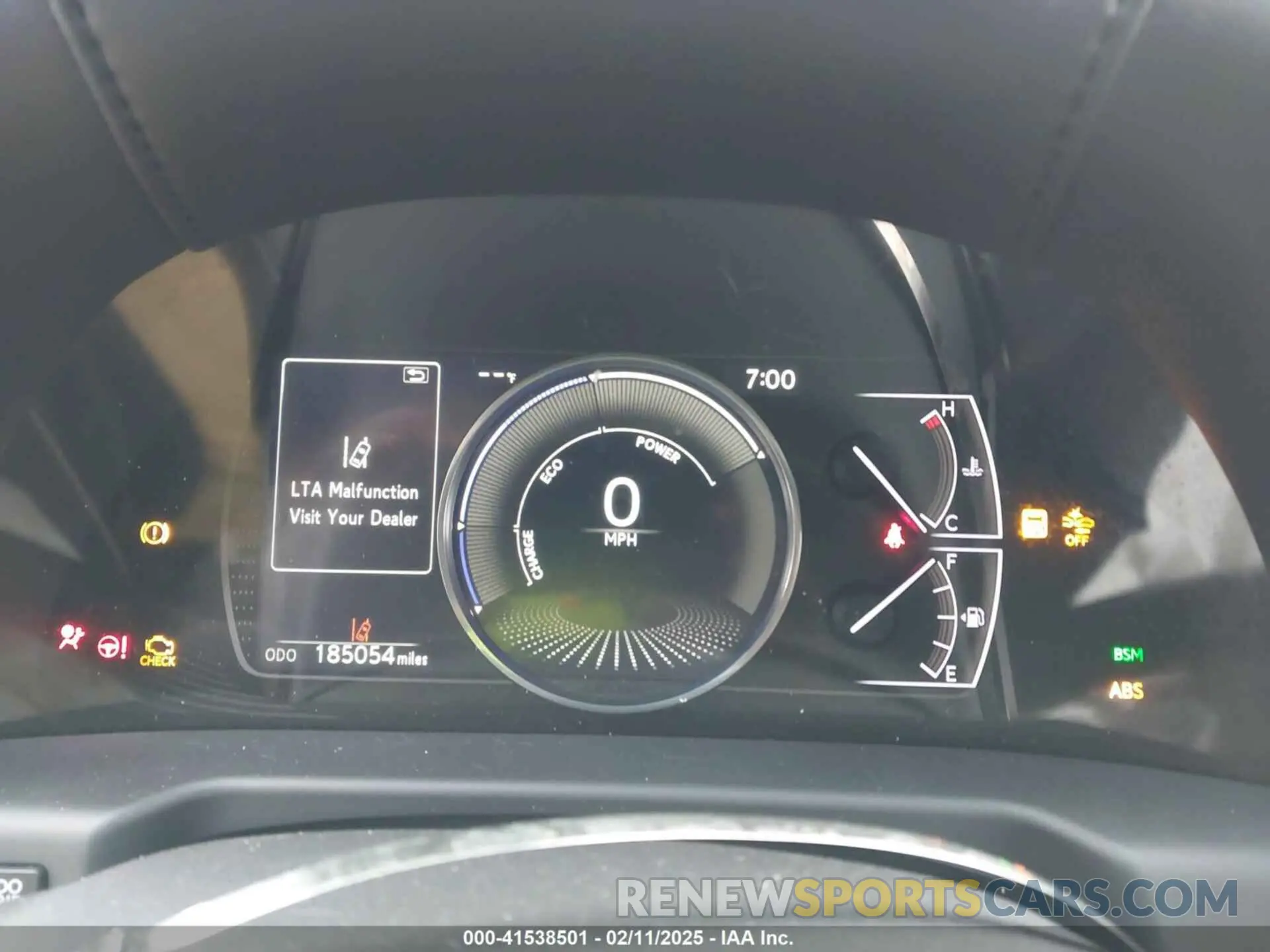 7 Photograph of a damaged car JTHB21B16K2035470 LEXUS ES 300H 2019