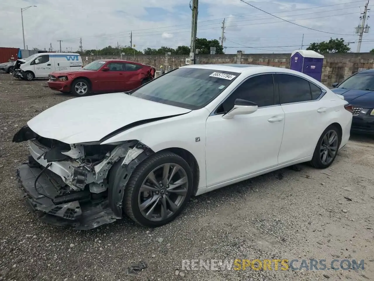 1 Photograph of a damaged car 58AGZ1B14LU059196 LEXUS ES 350 F S 2020