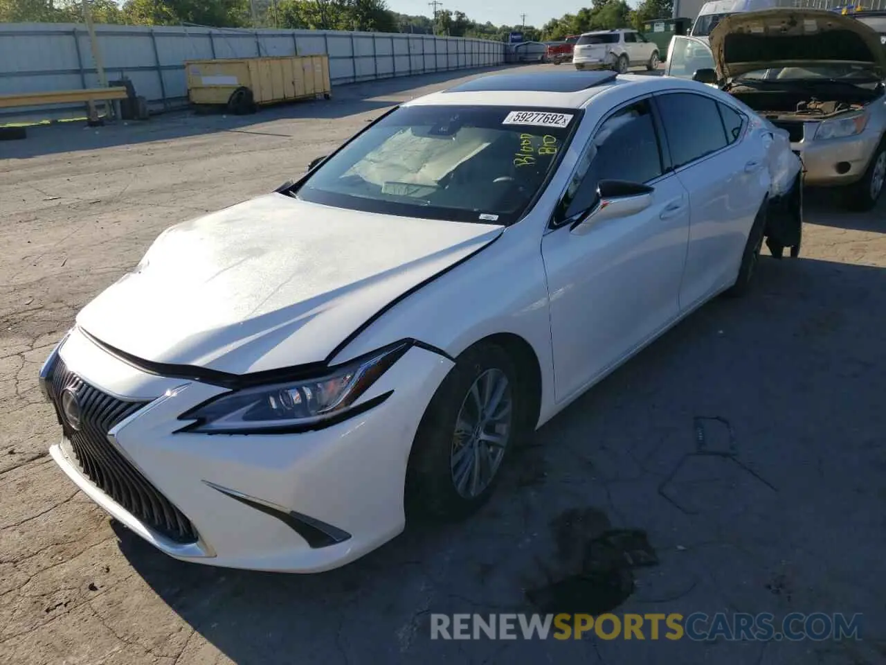 2 Photograph of a damaged car 58ABZ1B10KU016709 LEXUS ES350 2019
