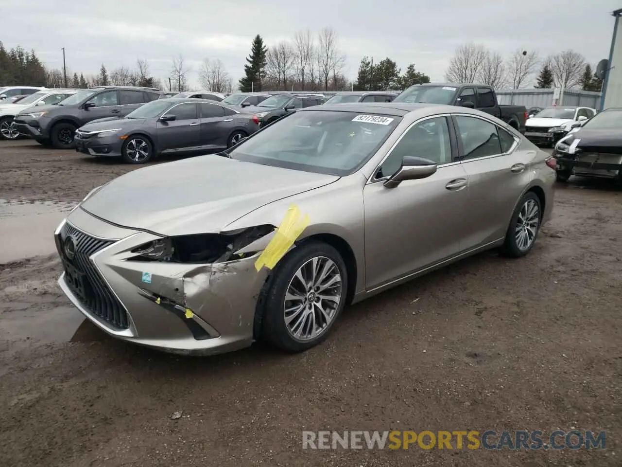 1 Photograph of a damaged car 58ABZ1B18KU002671 LEXUS ES350 2019