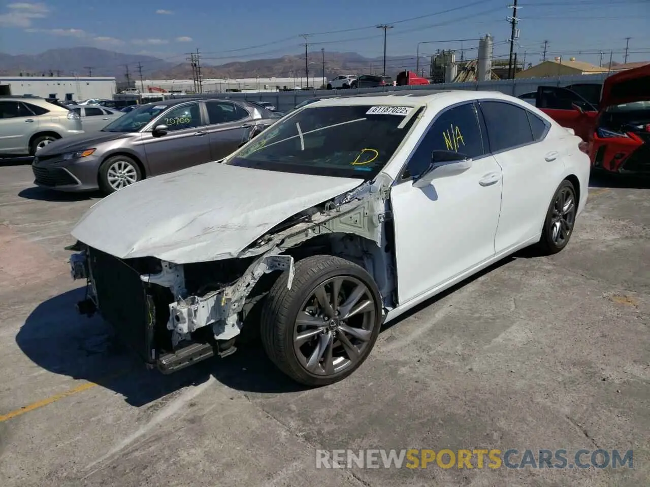 2 Photograph of a damaged car 58ABZ1B19KU048333 LEXUS ES350 2019