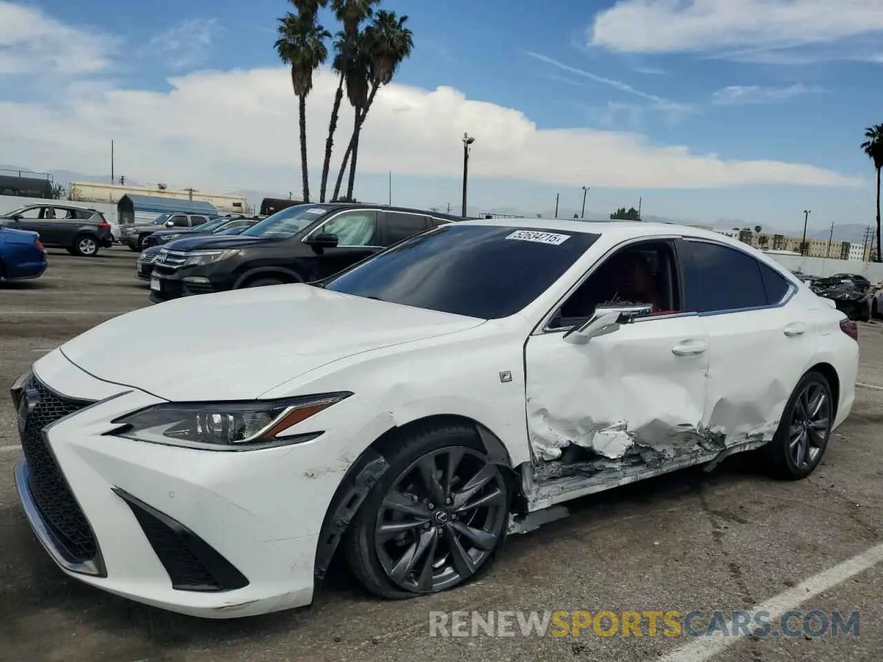 1 Photograph of a damaged car 58AGZ1B18MU095412 LEXUS ES350 2021