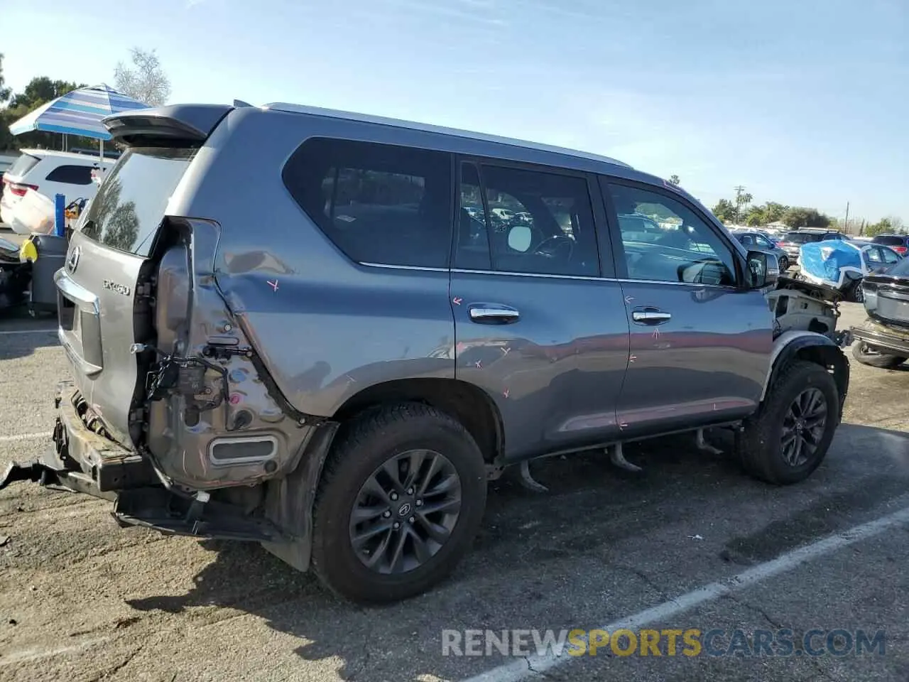 3 Фотография поврежденного автомобиля JTJAM7BX9M5294256 LEXUS GX 2021