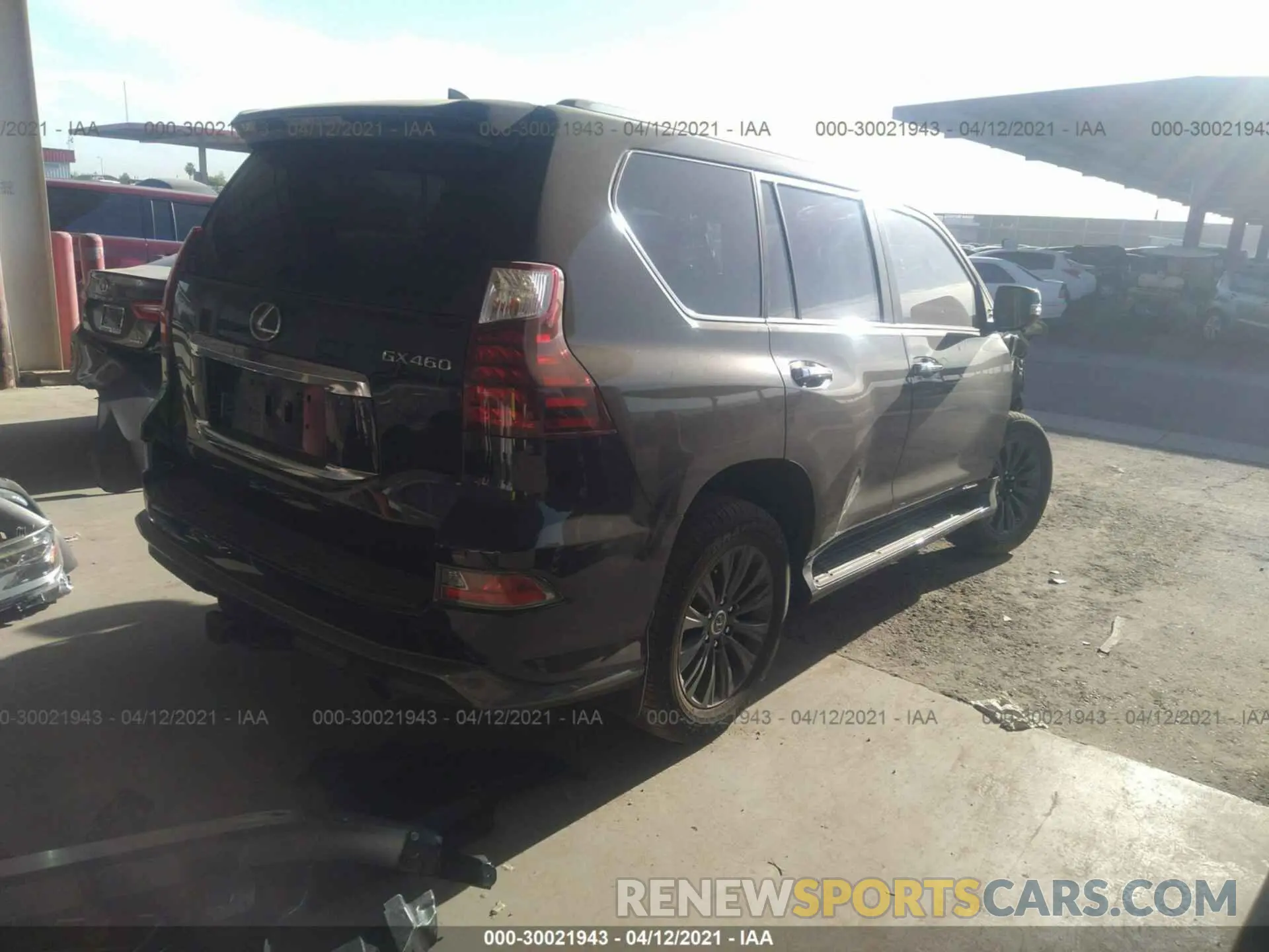 4 Фотография поврежденного автомобиля JTJGM7BX5M5276606 LEXUS GX 2021