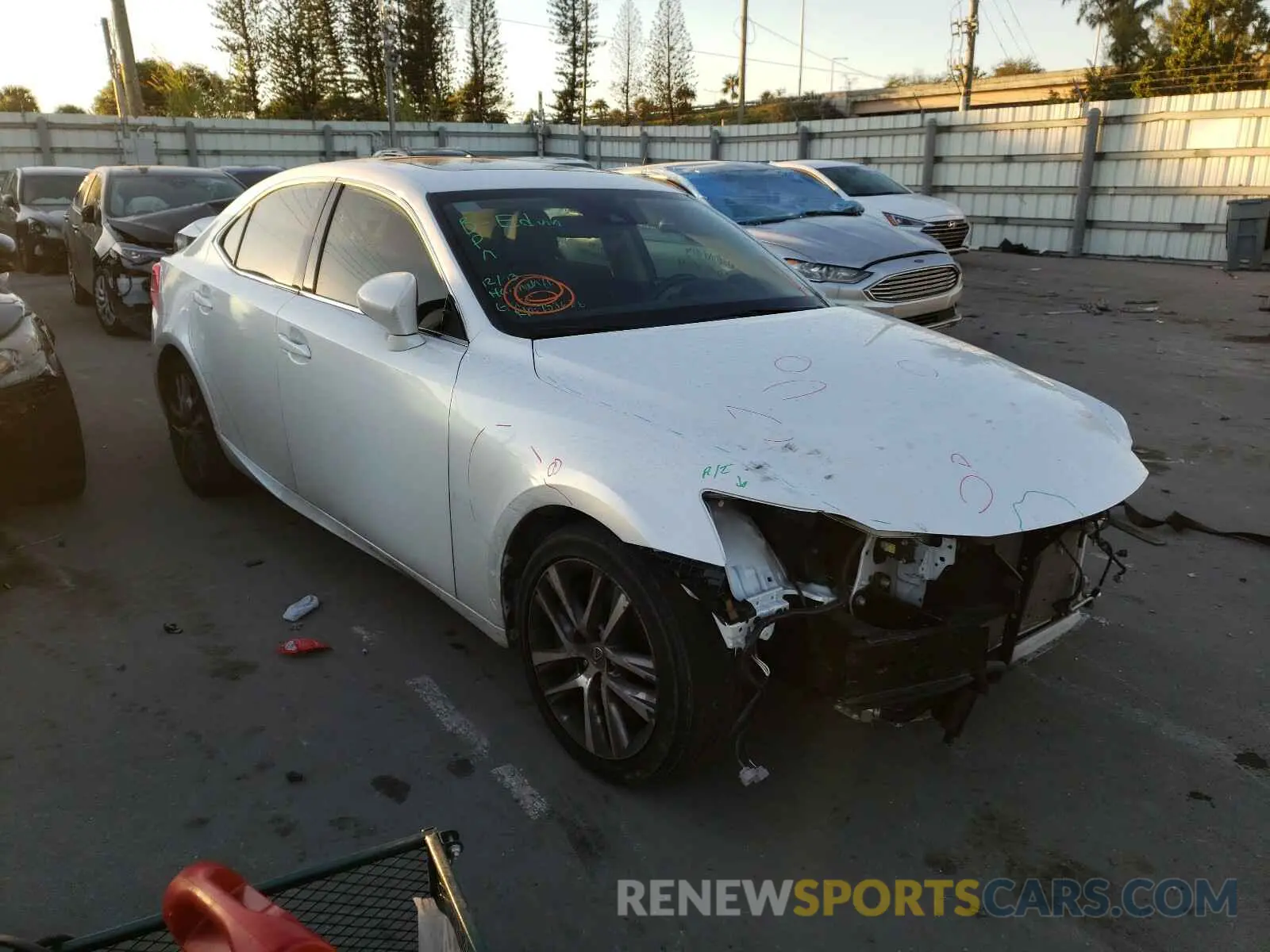 1 Photograph of a damaged car JTHBA1D26K5093201 LEXUS IS 2019