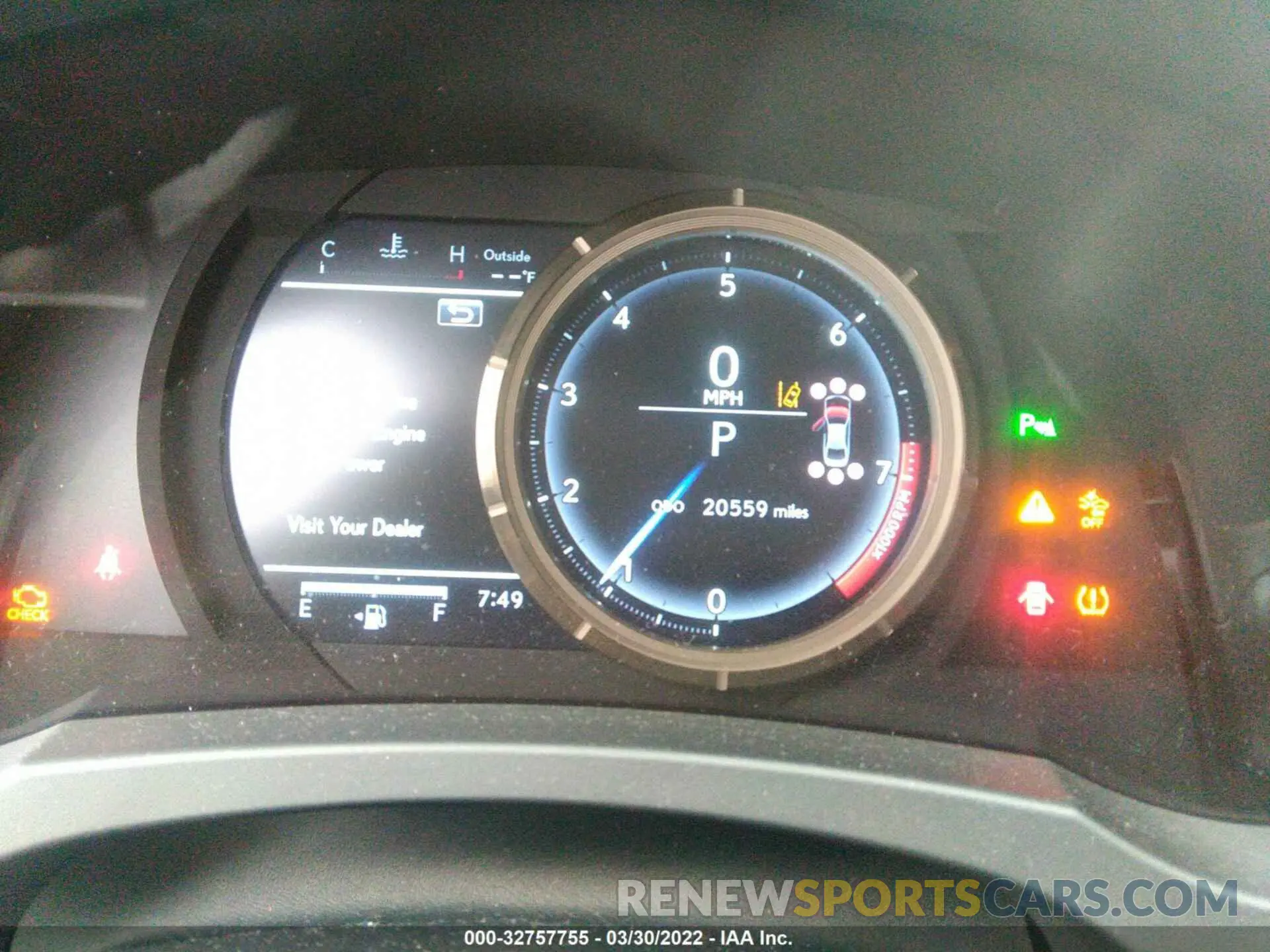 7 Фотография поврежденного автомобиля JTHG81F2XL5041442 LEXUS IS 2020