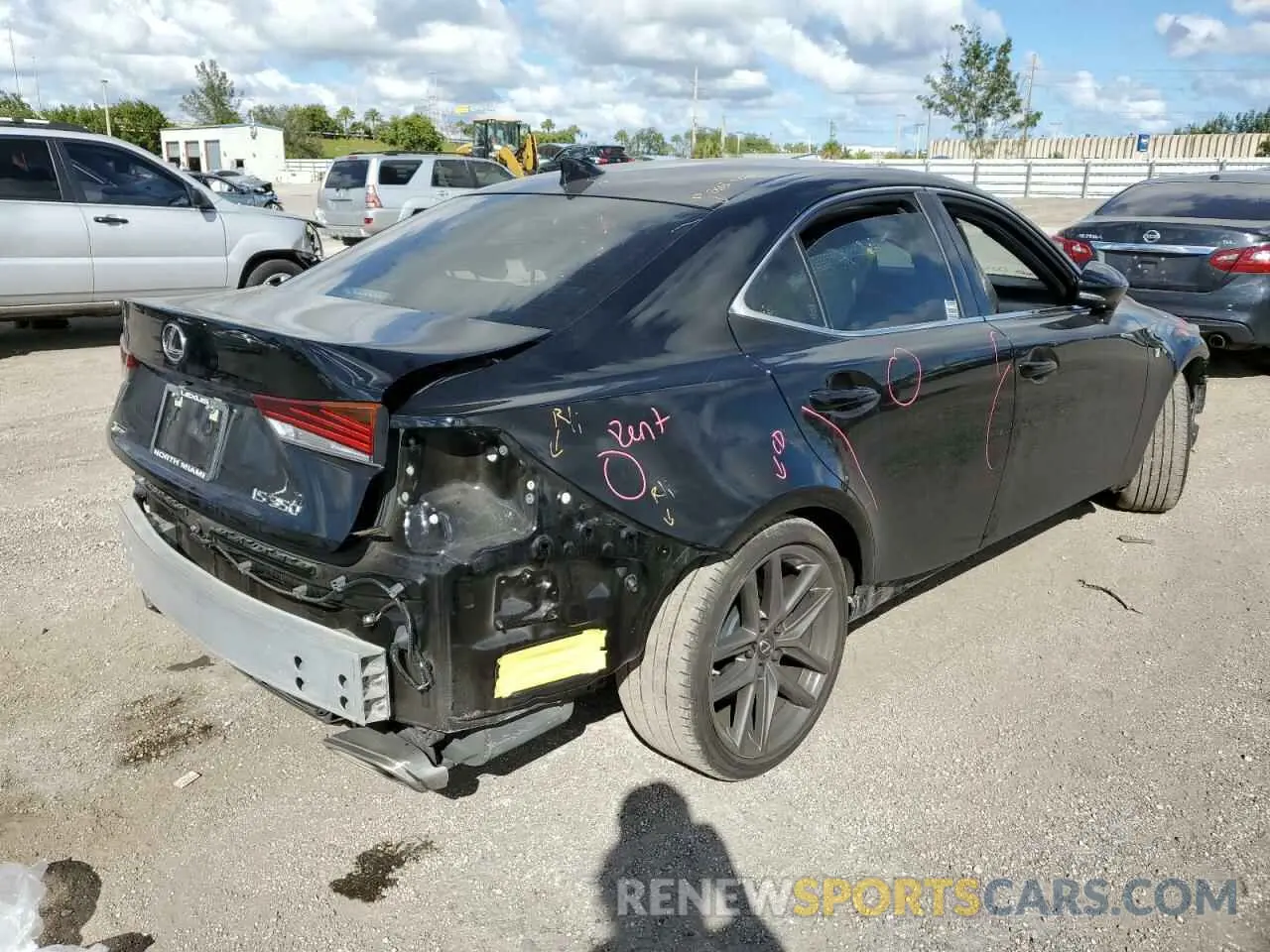 4 Фотография поврежденного автомобиля JTHGZ1B26L5036760 LEXUS IS 2020