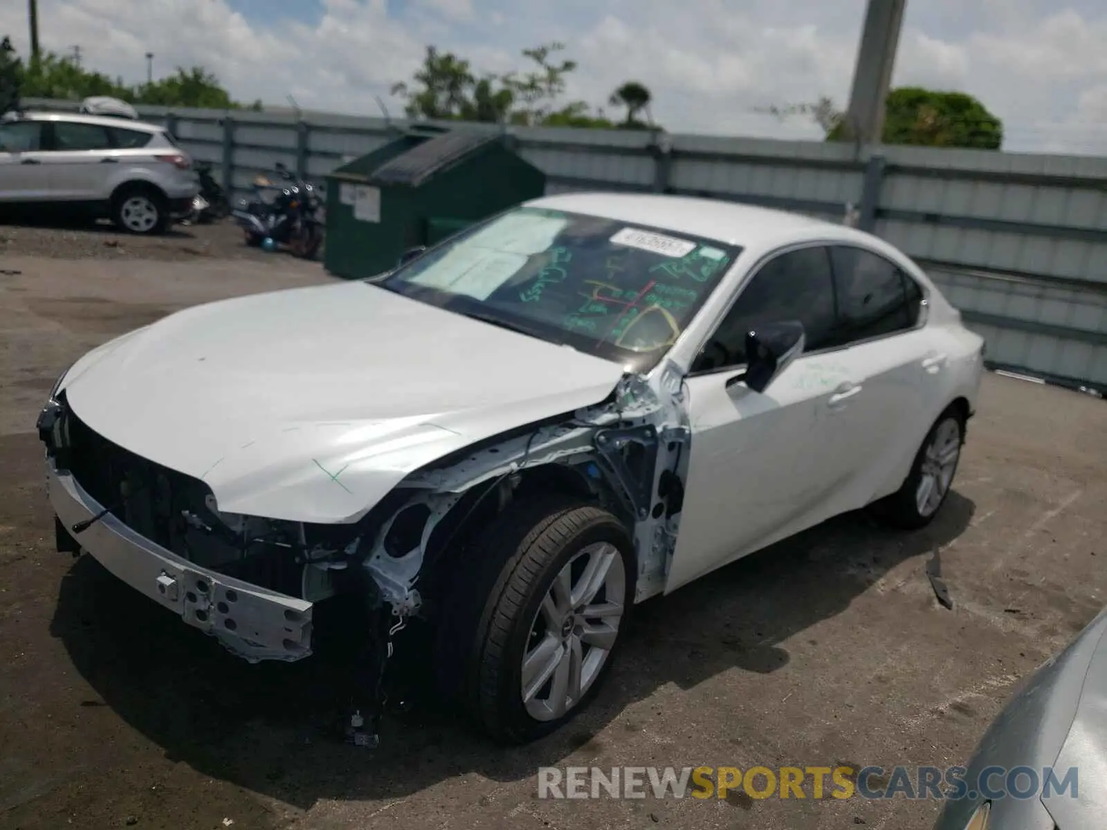 2 Photograph of a damaged car JTHAA1D21M5112767 LEXUS IS 2021