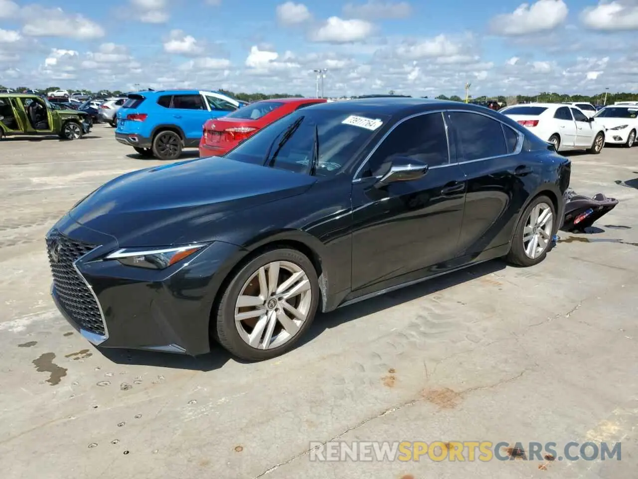 1 Photograph of a damaged car JTHAA1D26M5114823 LEXUS IS 2021