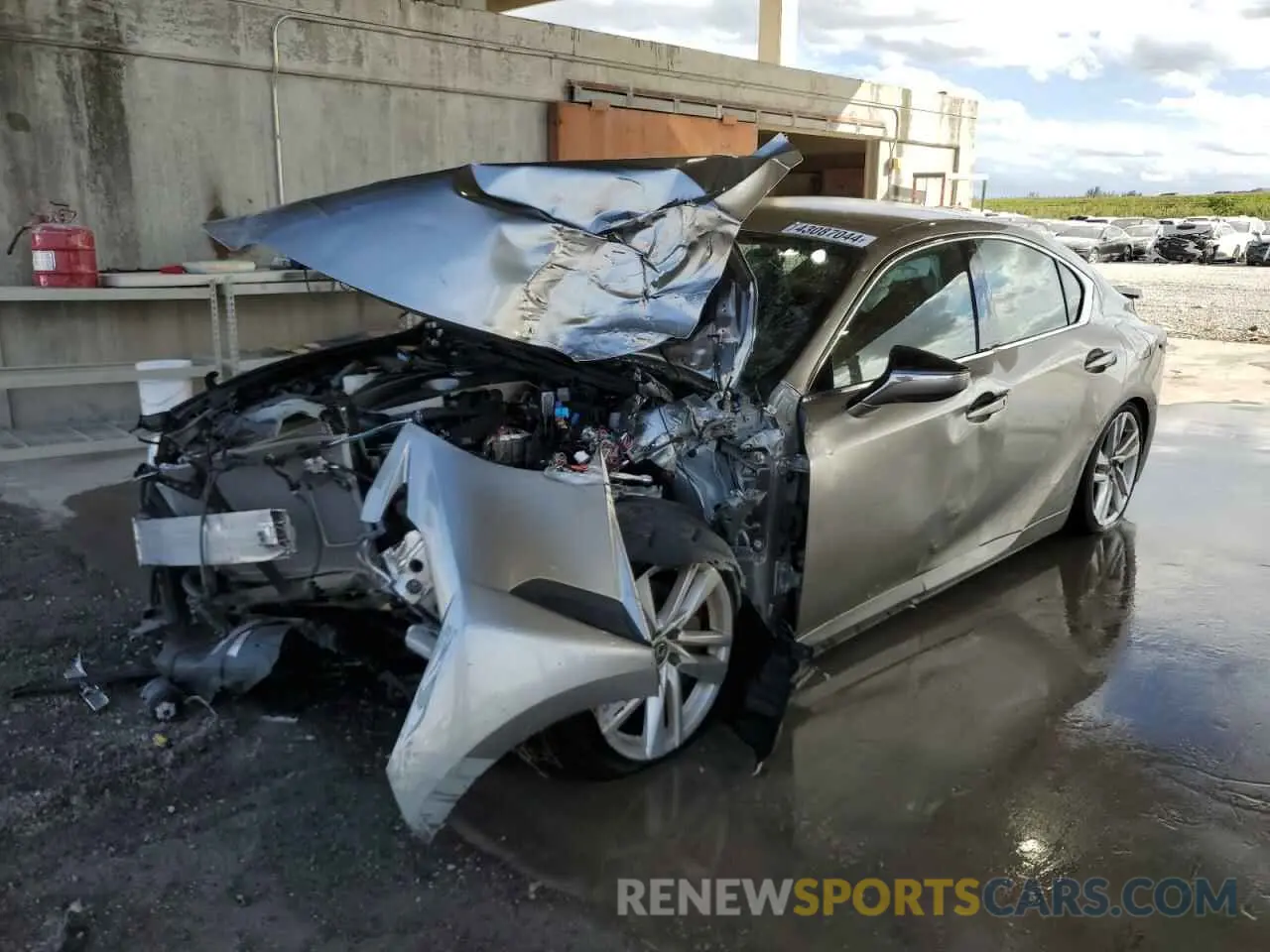 1 Photograph of a damaged car JTHAA1D29M5116517 LEXUS IS 2021