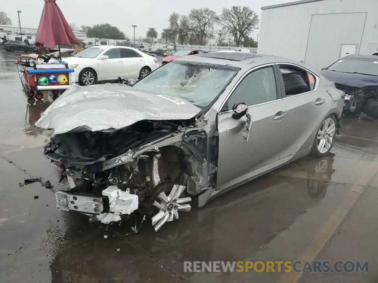 1 Photograph of a damaged car JTHCA1D23M5110057 LEXUS IS 2021
