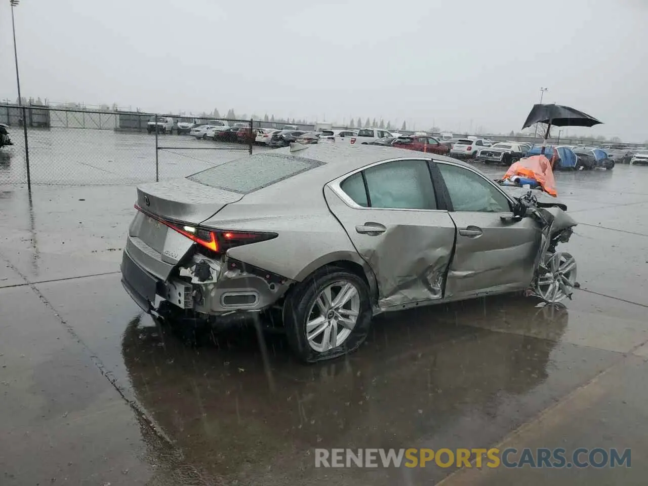 3 Photograph of a damaged car JTHCA1D23M5110057 LEXUS IS 2021