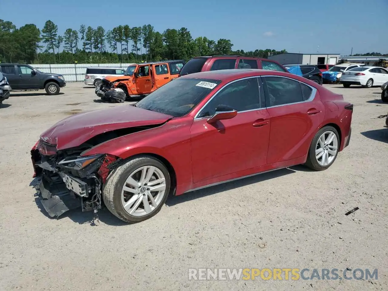 1 Photograph of a damaged car JTHCA1D23M5114853 LEXUS IS 2021