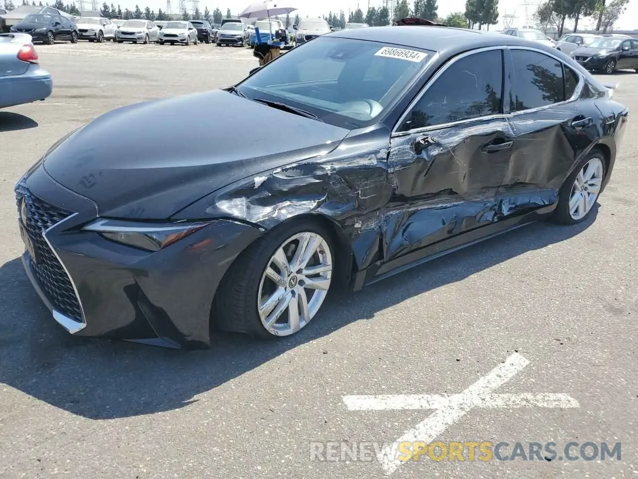 1 Photograph of a damaged car JTHCA1D29M5110970 LEXUS IS 2021