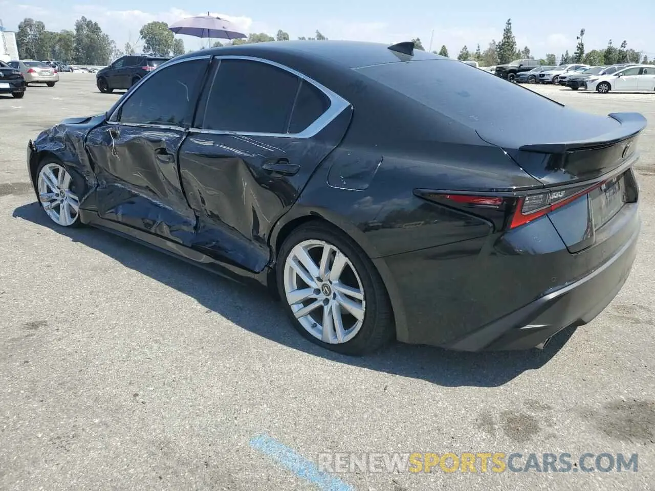 2 Photograph of a damaged car JTHCA1D29M5110970 LEXUS IS 2021