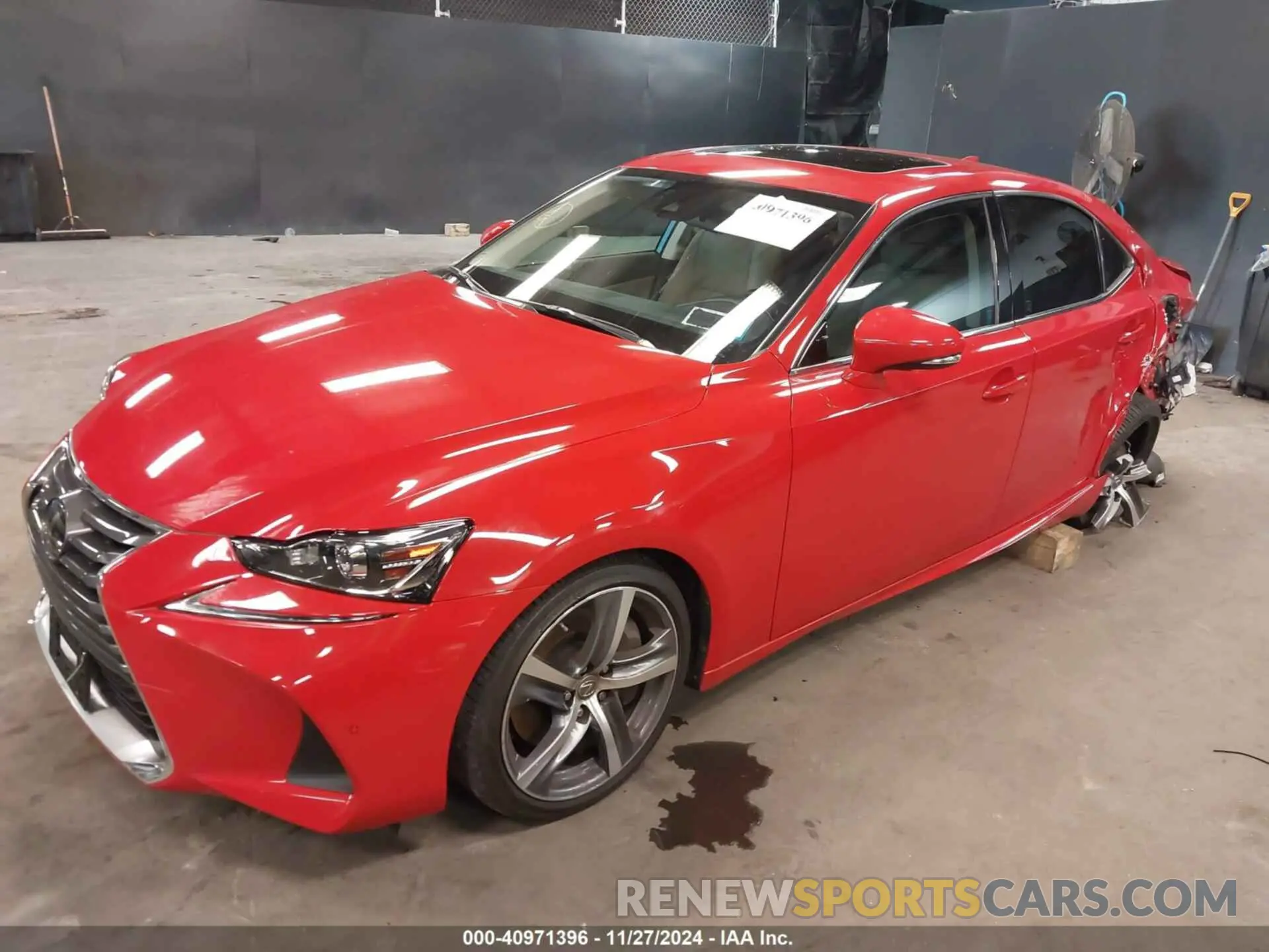 2 Photograph of a damaged car JTHBA1D25K5086885 LEXUS IS 300 2019