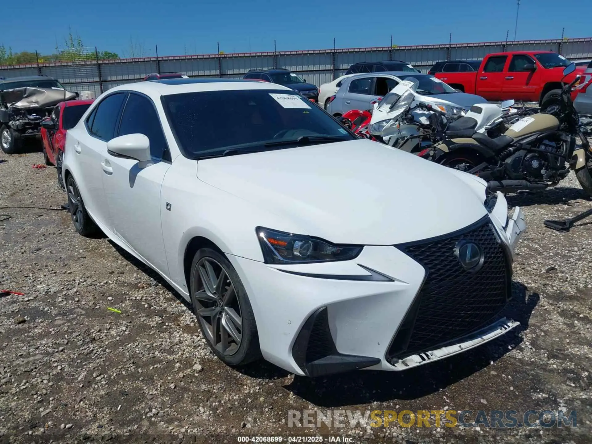 1 Photograph of a damaged car JTHBA1D26K5093781 LEXUS IS 300 2019
