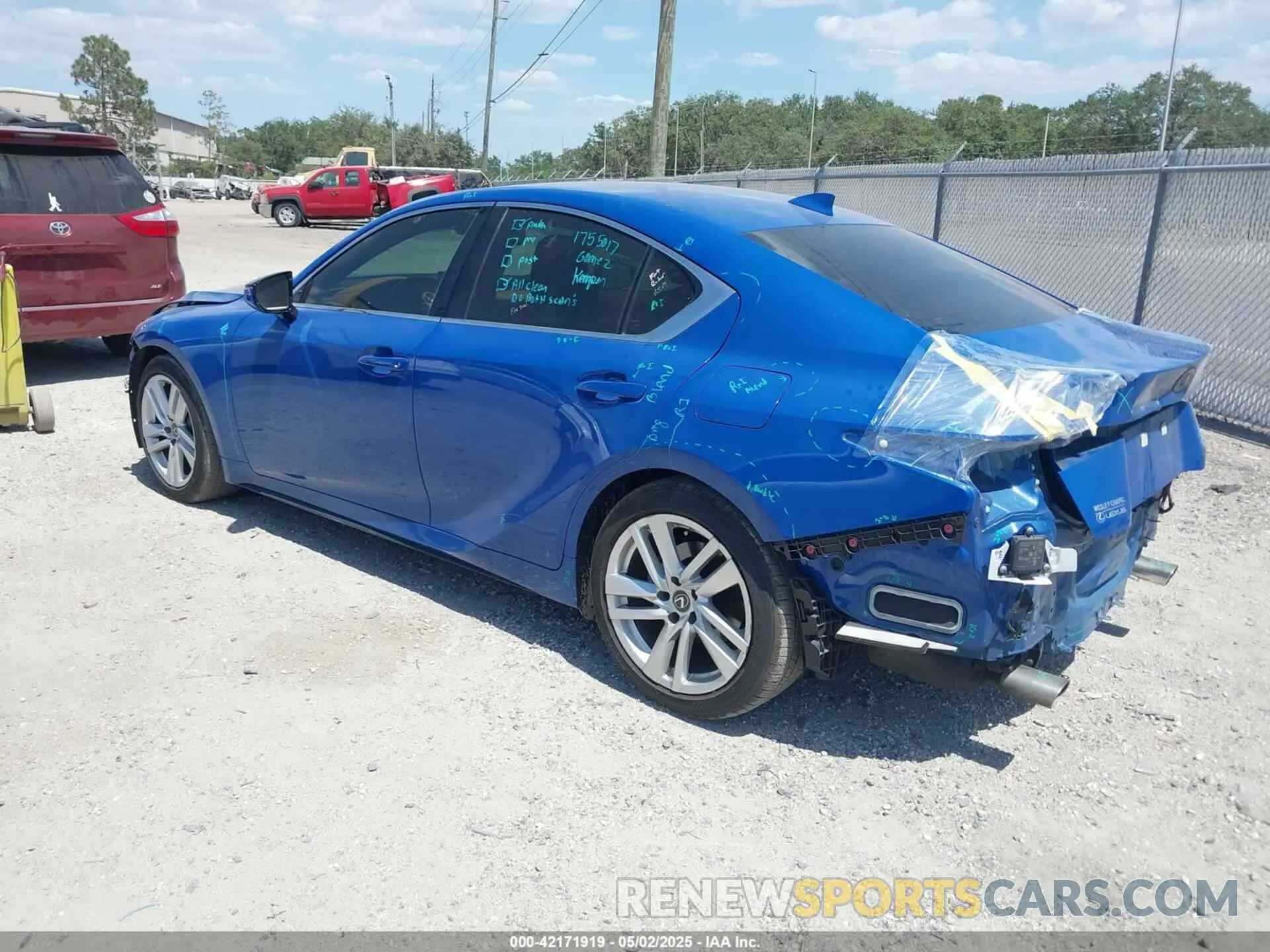 3 Photograph of a damaged car JTHAA1D20M5115188 LEXUS IS 300 2021
