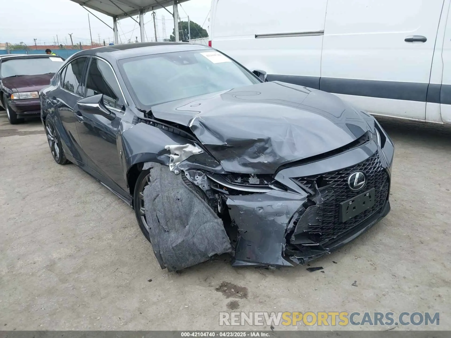 1 Photograph of a damaged car JTHGZ1B24N5055987 LEXUS IS 350 2022