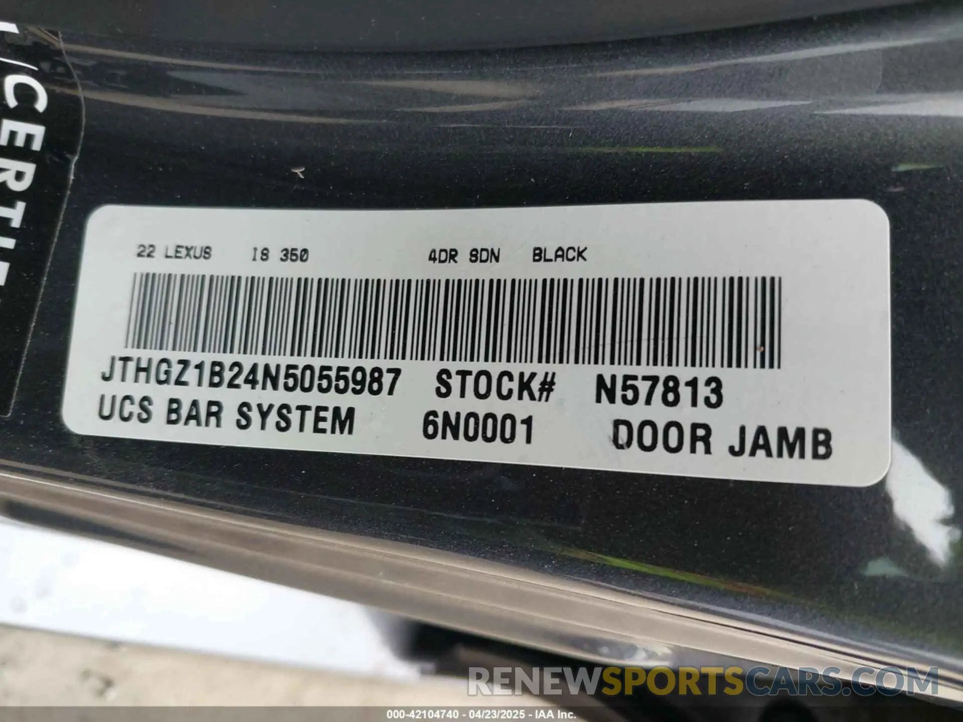 9 Photograph of a damaged car JTHGZ1B24N5055987 LEXUS IS 350 2022
