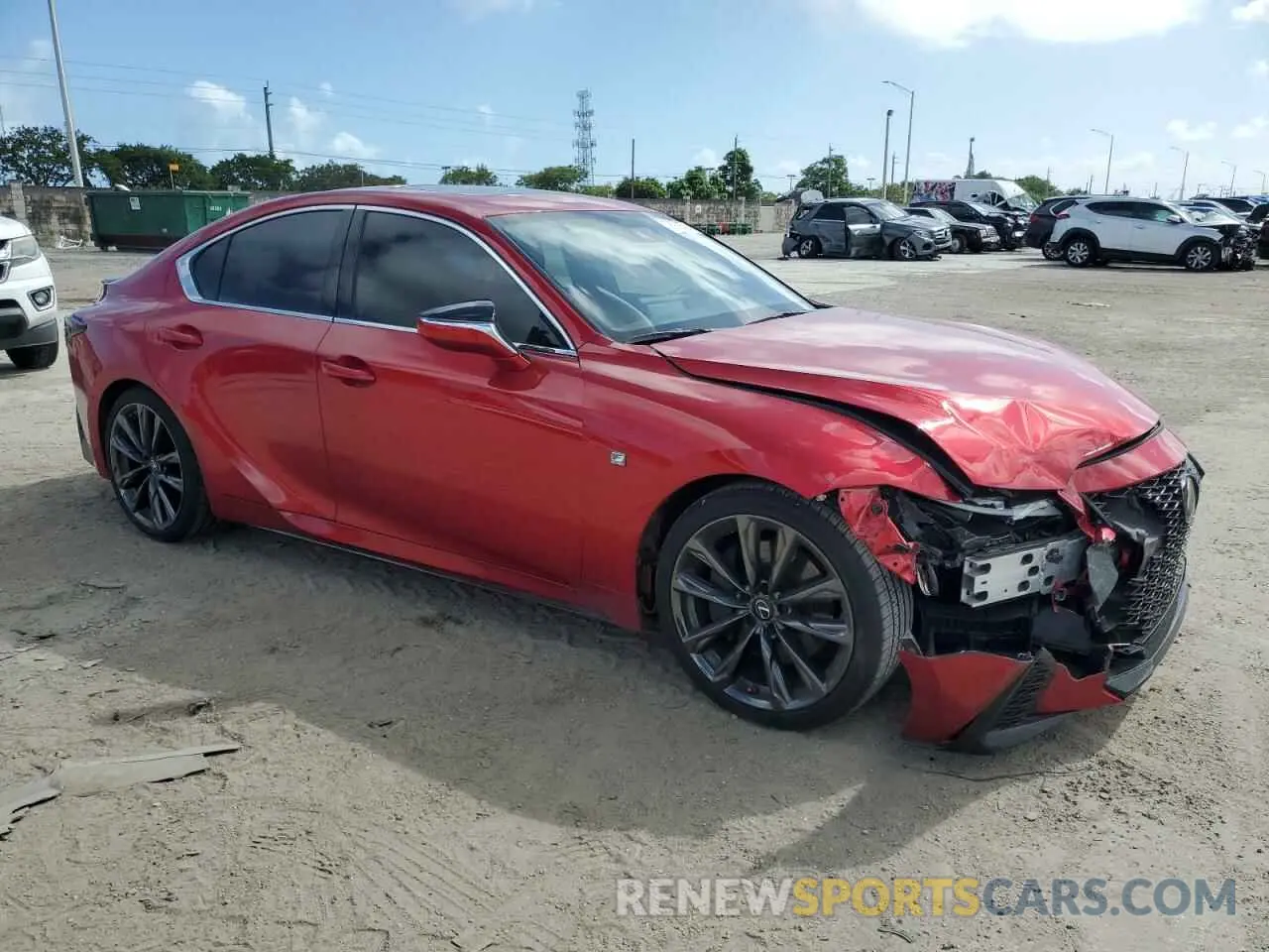 4 Photograph of a damaged car JTHGZ1B22M5044694 LEXUS IS 350 F S 2021
