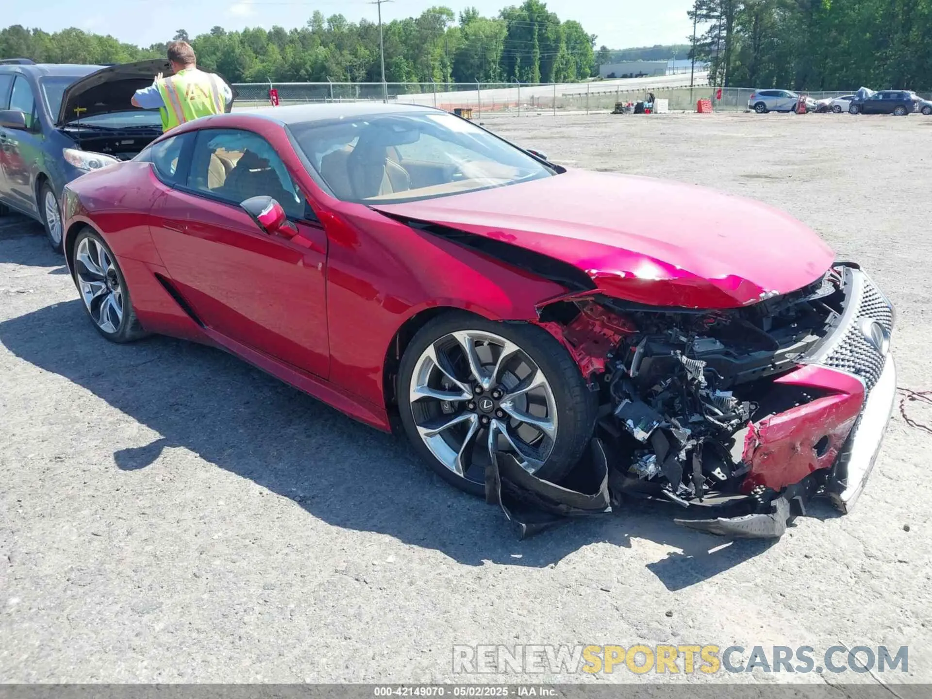 1 Photograph of a damaged car JTHAP5AY3MA103106 LEXUS LC 500 2021