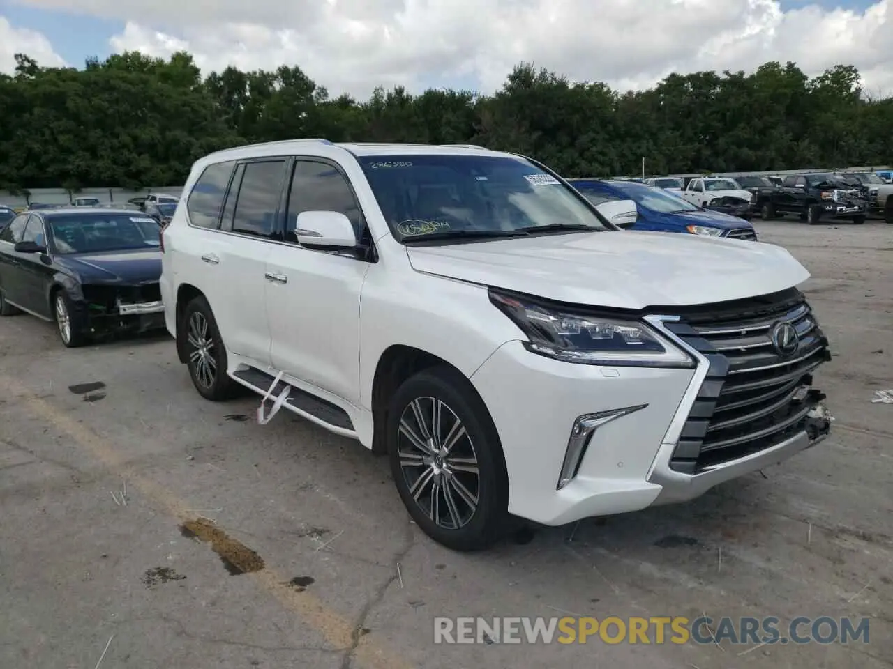 1 Photograph of a damaged car JTJHY7AX4K4286380 LEXUS LX570 2019