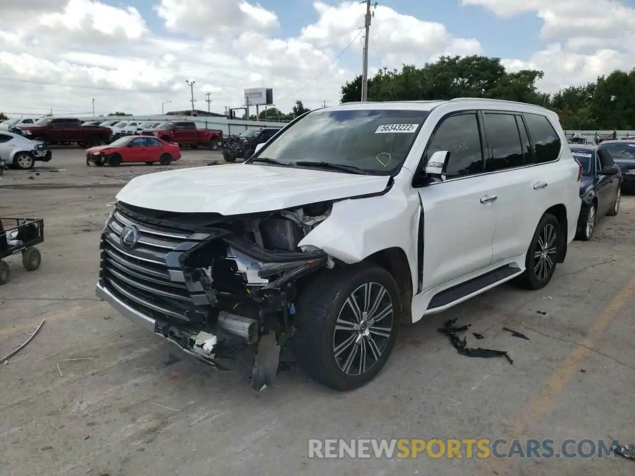 2 Photograph of a damaged car JTJHY7AX4K4286380 LEXUS LX570 2019