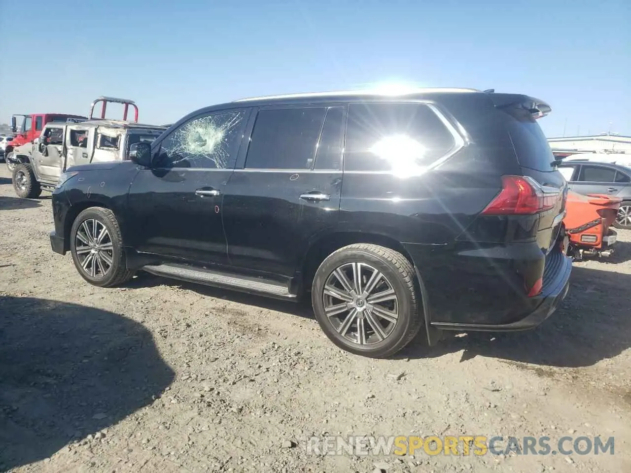 2 Фотография поврежденного автомобиля JTJDY7AX9L4332897 LEXUS LX570 2020