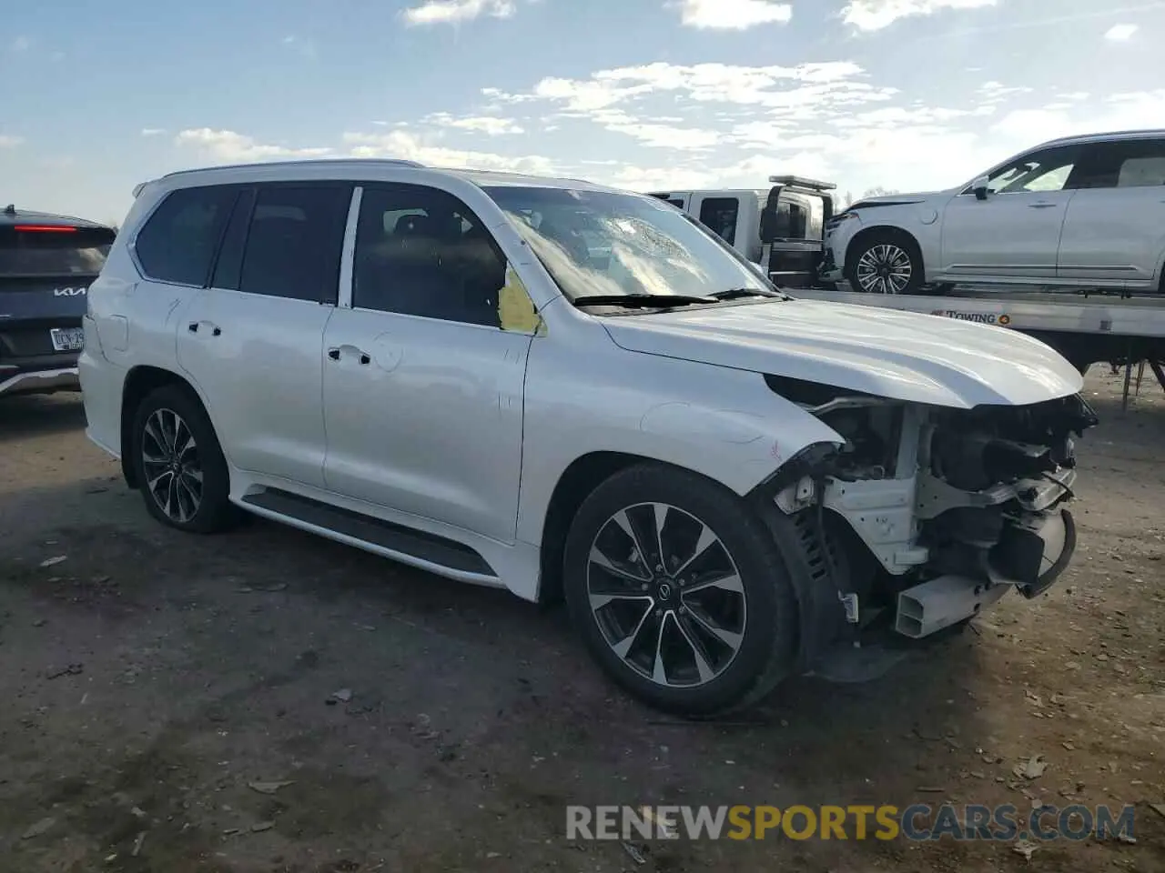 4 Фотография поврежденного автомобиля JTJDY7AX2M4347985 LEXUS LX570 2021