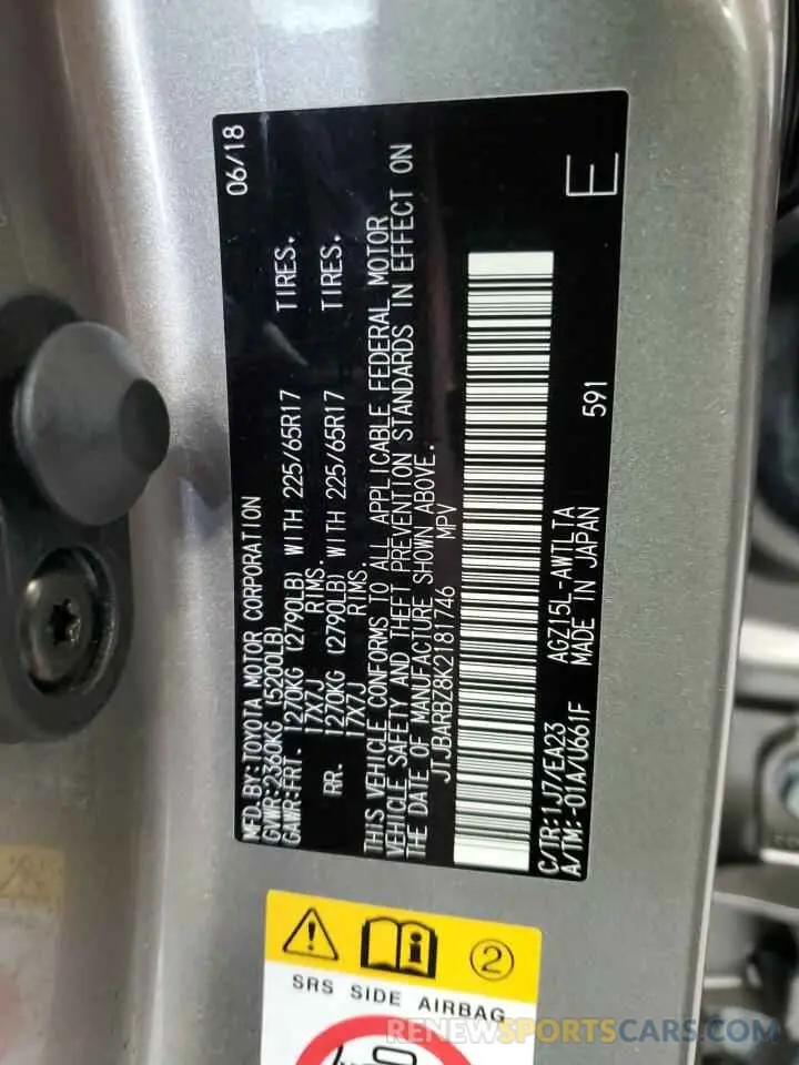 13 Photograph of a damaged car JTJBARBZ8K2181746 LEXUS NX 2019