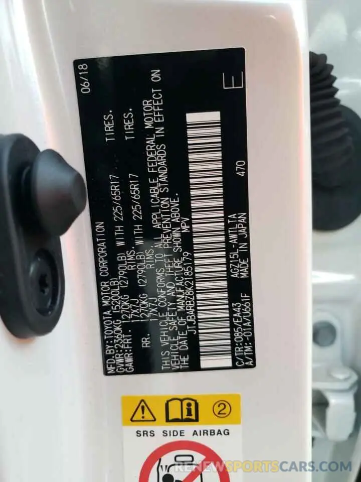 13 Photograph of a damaged car JTJBARBZ8K2185179 LEXUS NX 2019