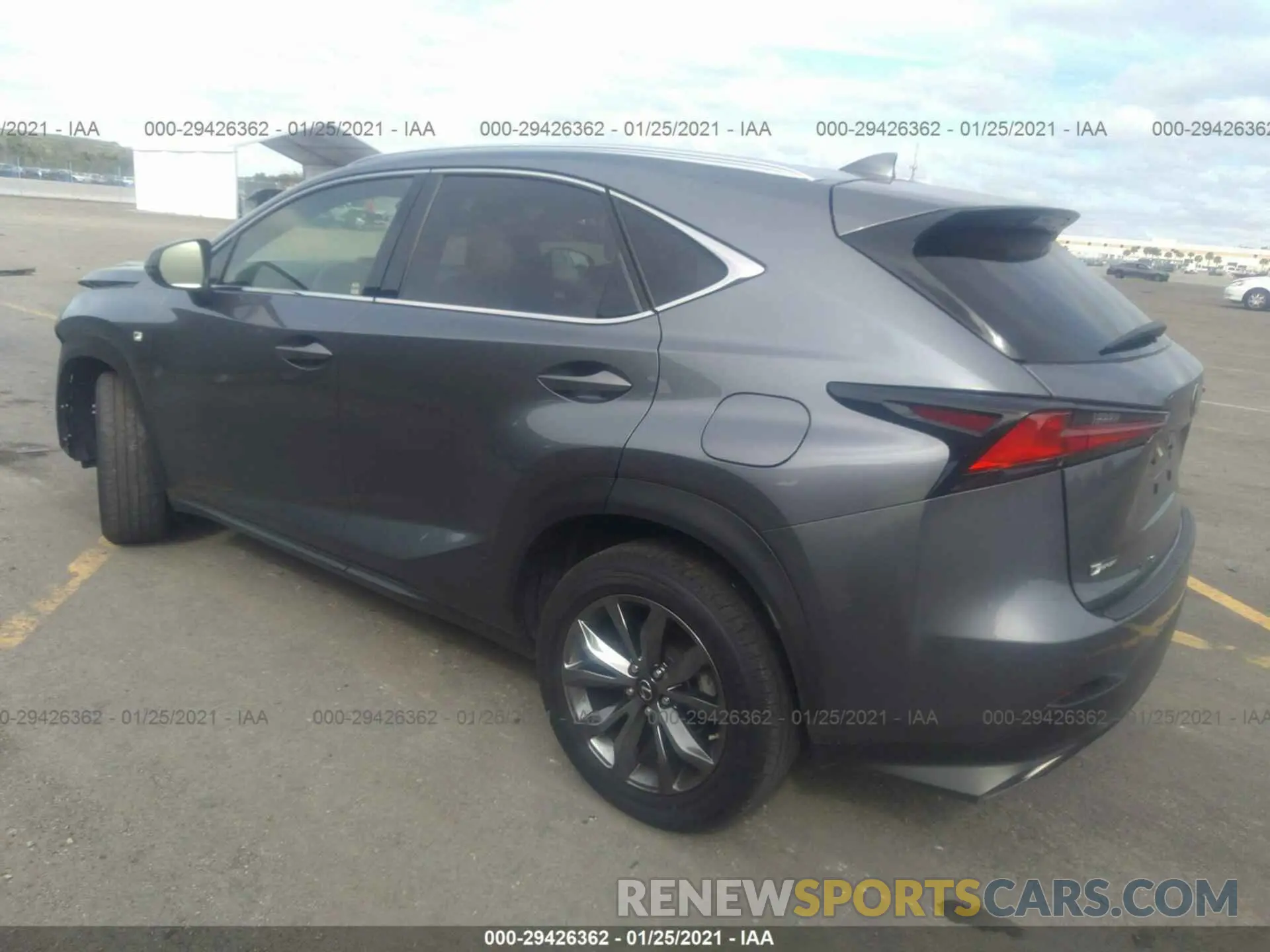 3 Фотография поврежденного автомобиля JTJYARBZ9K2156011 LEXUS NX 2019