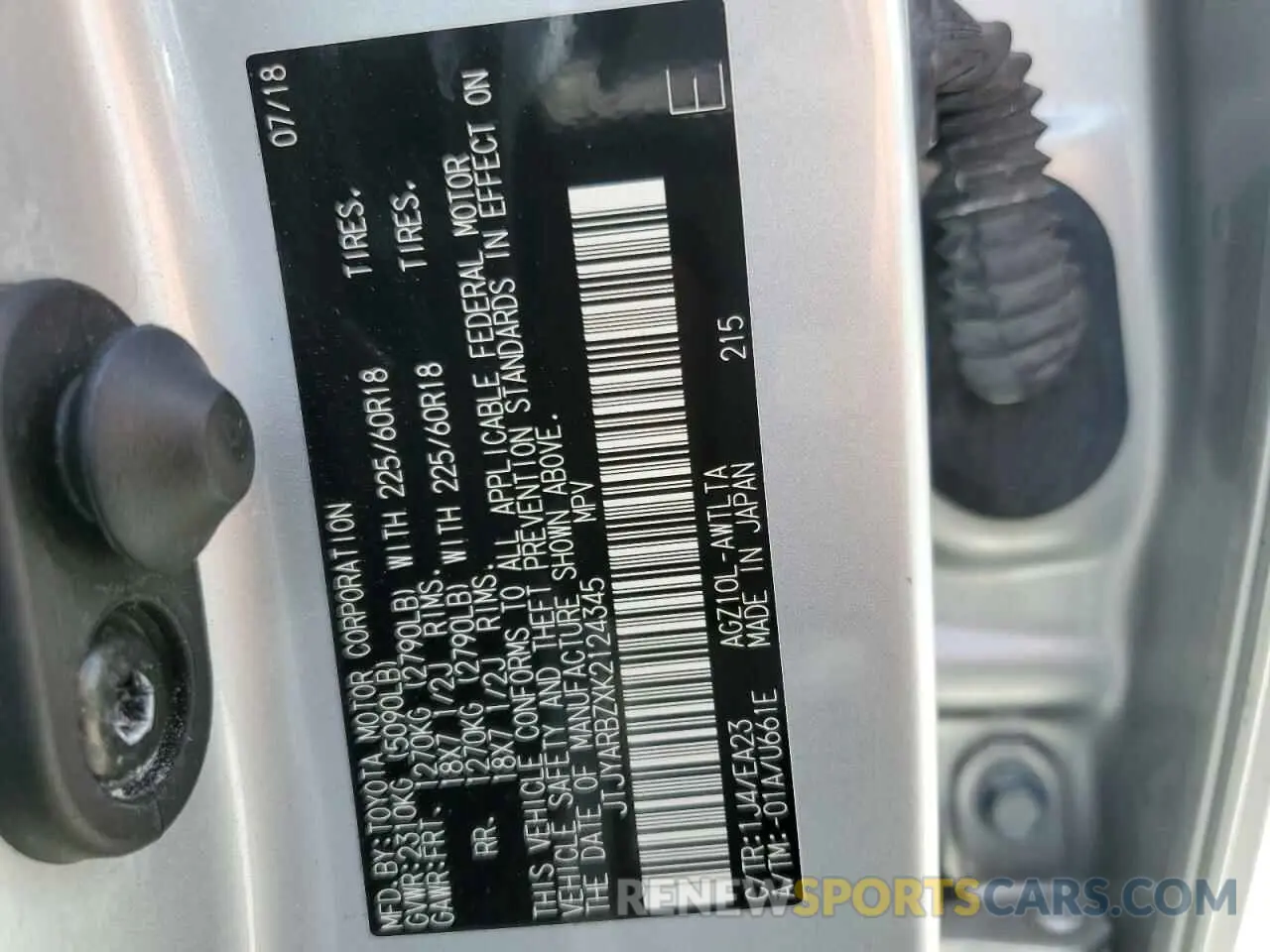 13 Photograph of a damaged car JTJYARBZXK2124345 LEXUS NX 2019
