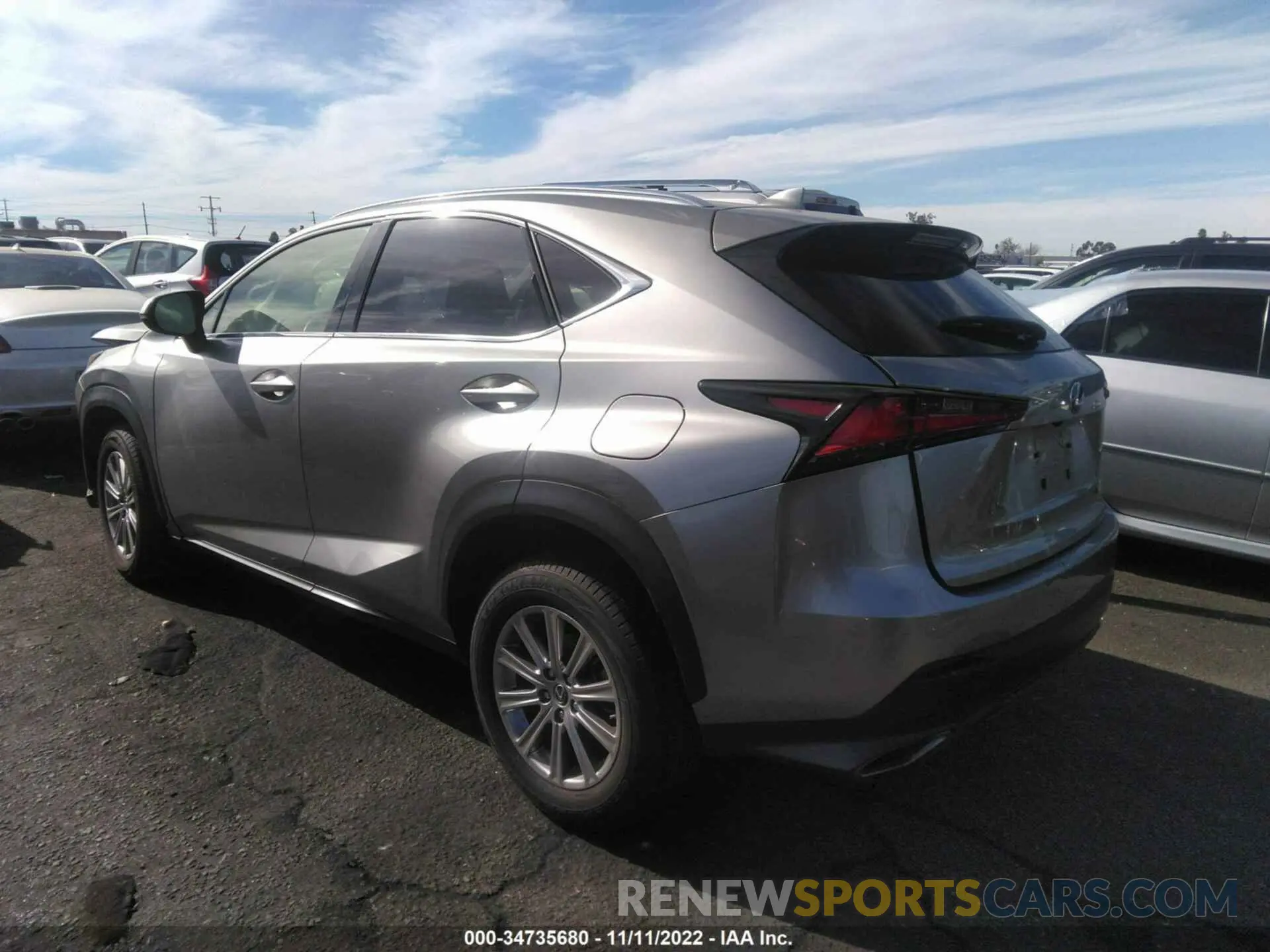 3 Фотография поврежденного автомобиля JTJAARBZ6L5020579 LEXUS NX 2020