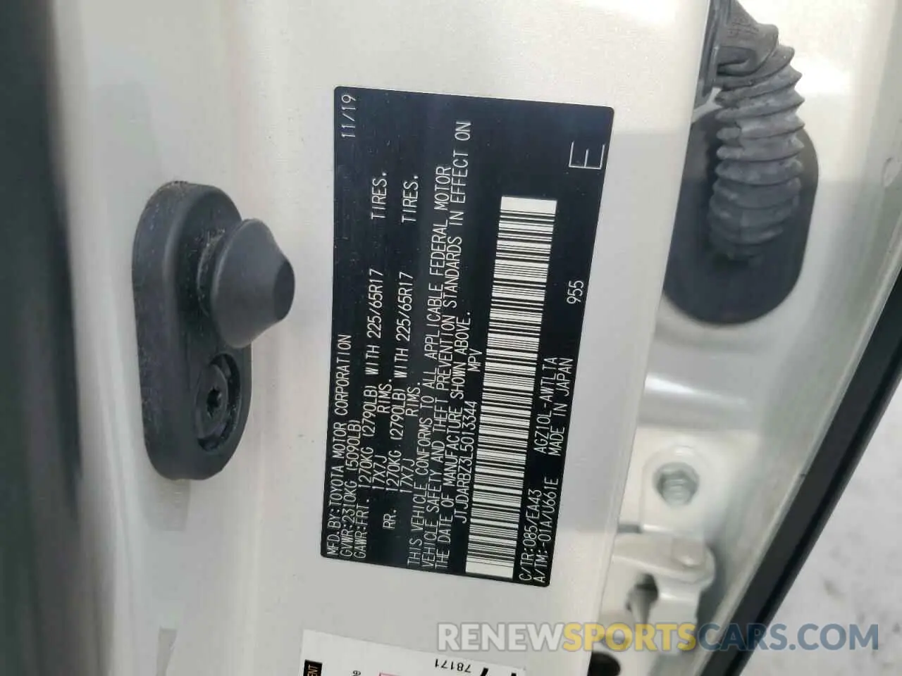 13 Фотография поврежденного автомобиля JTJDARBZ3L5013344 LEXUS NX 2020