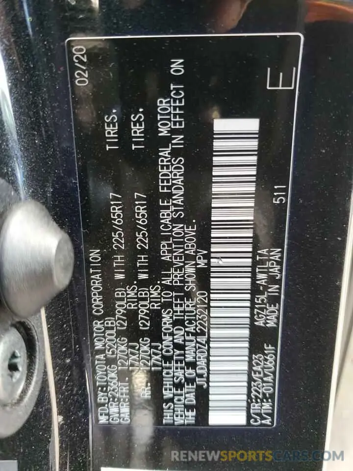 14 Photograph of a damaged car JTJDARDZ4L2232120 LEXUS NX 2020