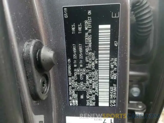 10 Фотография поврежденного автомобиля JTJDARDZ5L5002892 LEXUS NX 2020