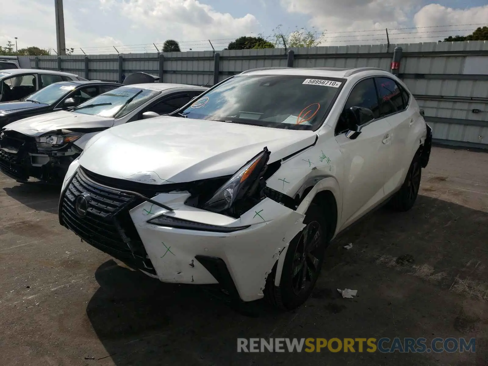 2 Photograph of a damaged car JTJGARBZ3L2171021 LEXUS NX 2020