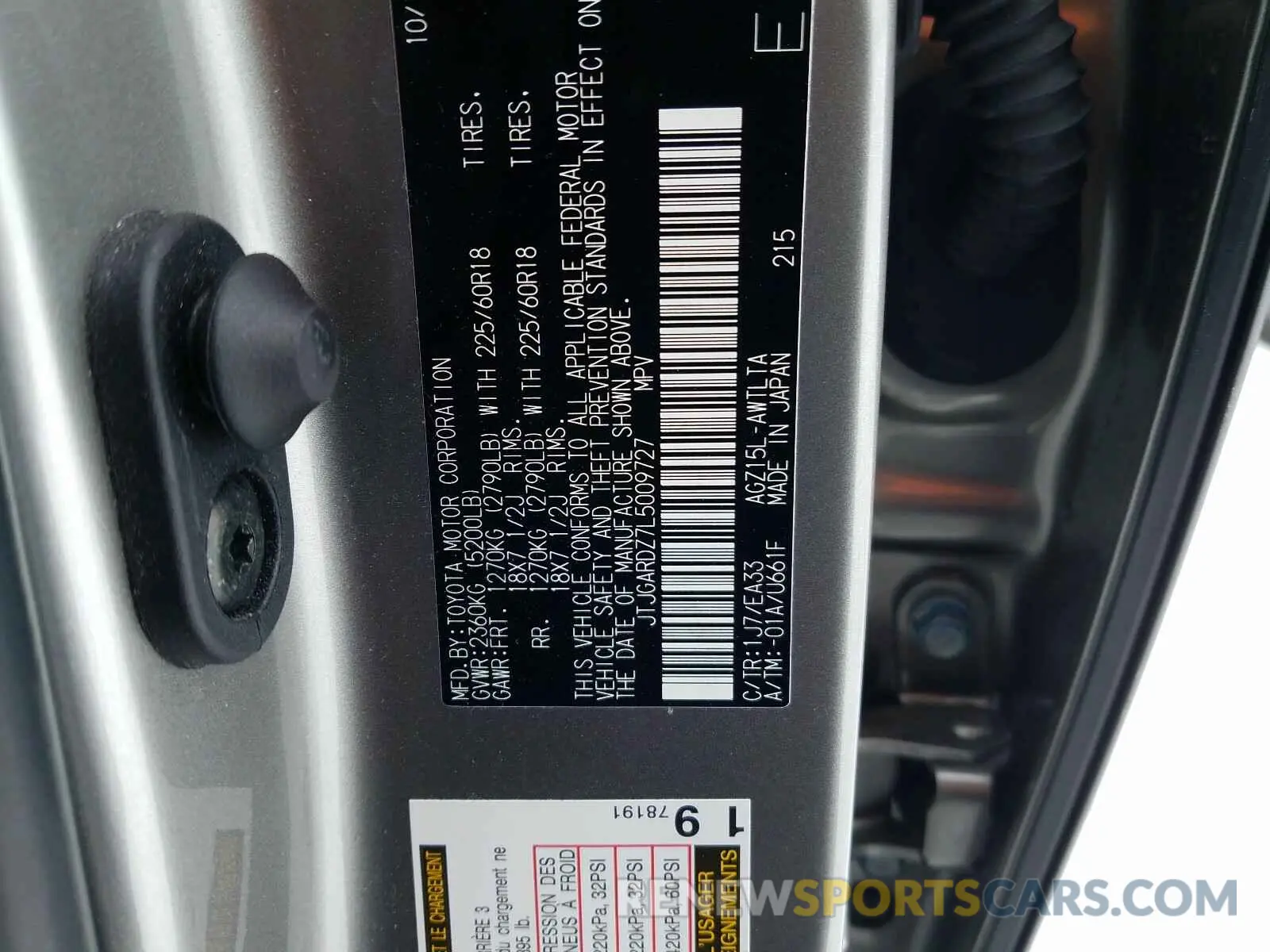 10 Photograph of a damaged car JTJGARDZ7L5009727 LEXUS NX 2020
