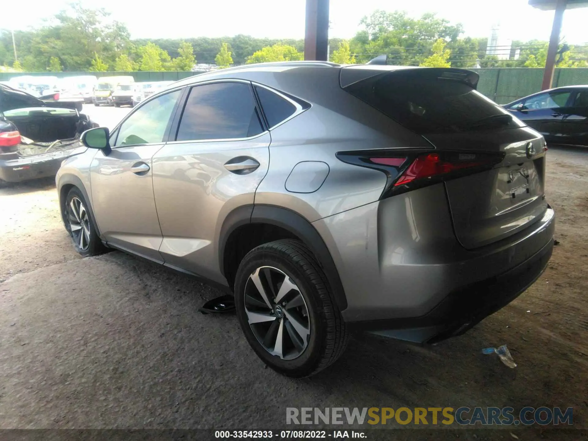 3 Фотография поврежденного автомобиля JTJGARDZXL2227288 LEXUS NX 2020