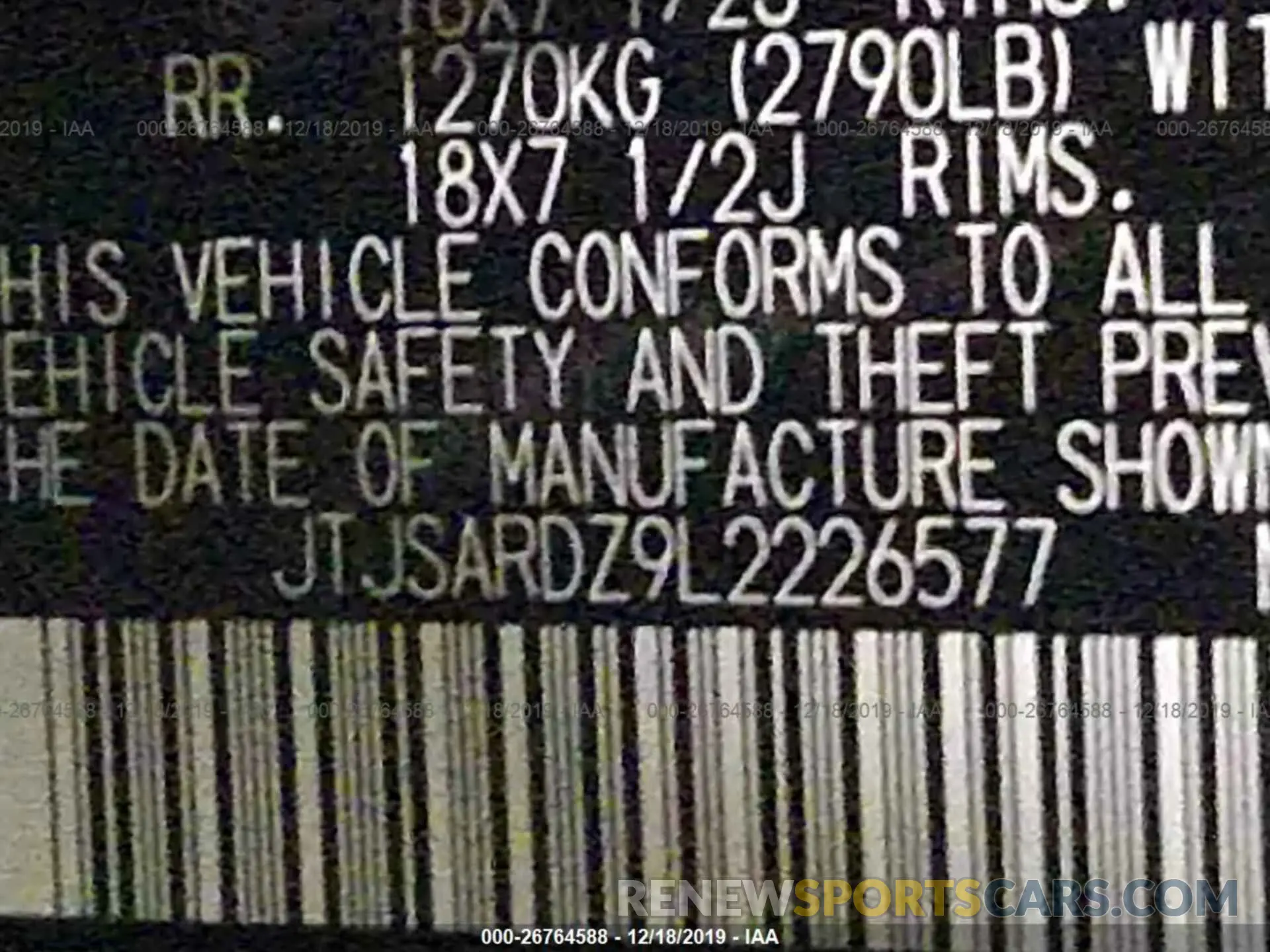 9 Photograph of a damaged car JTJSARDZ9L2226577 LEXUS NX 2020